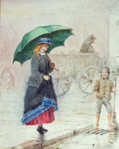 The Green Umbrella by George Goodwin Kilburne